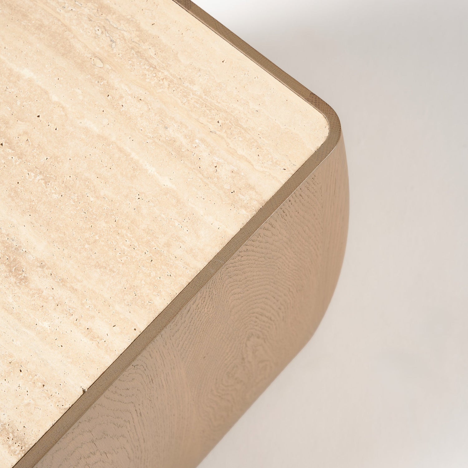 Jasper Bedside with Travertine Top