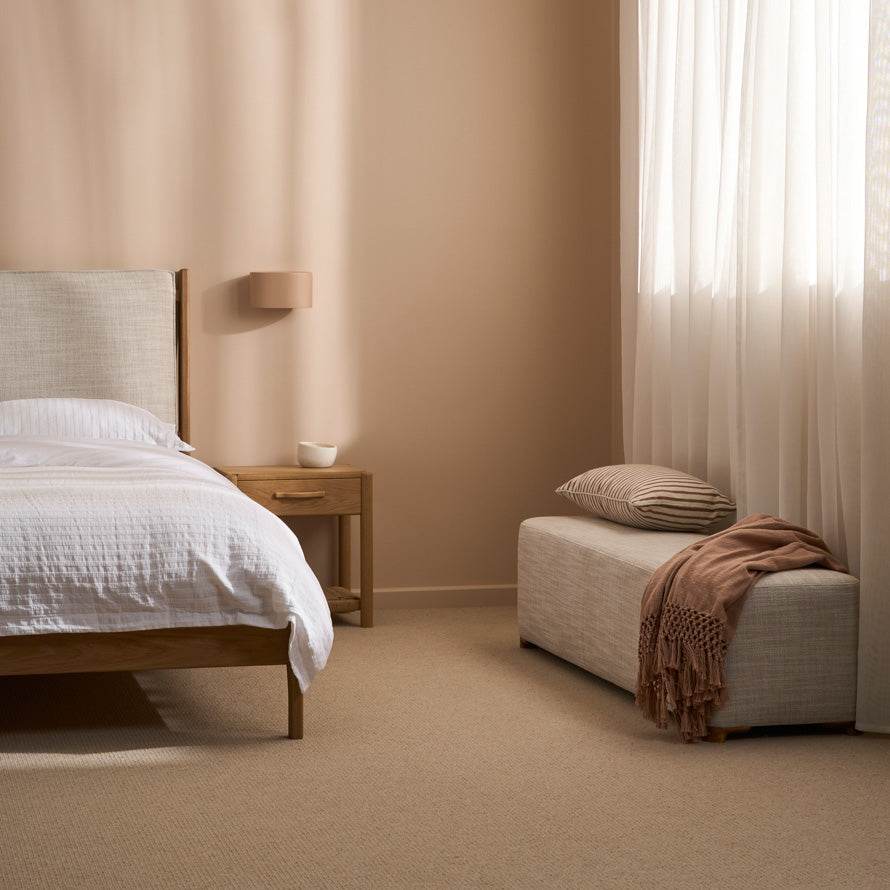 Millie Bed + Arlo Bench - Limestone (EOFY Offer)