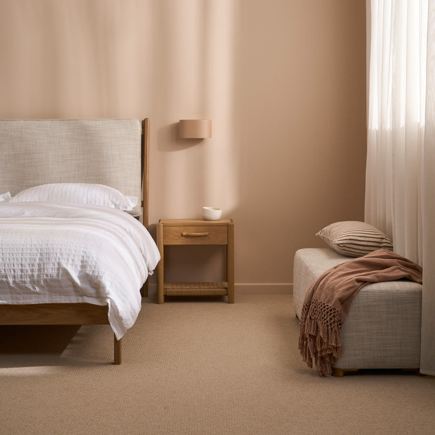 Millie Bed + Arlo Bench - Limestone (EOFY Offer)