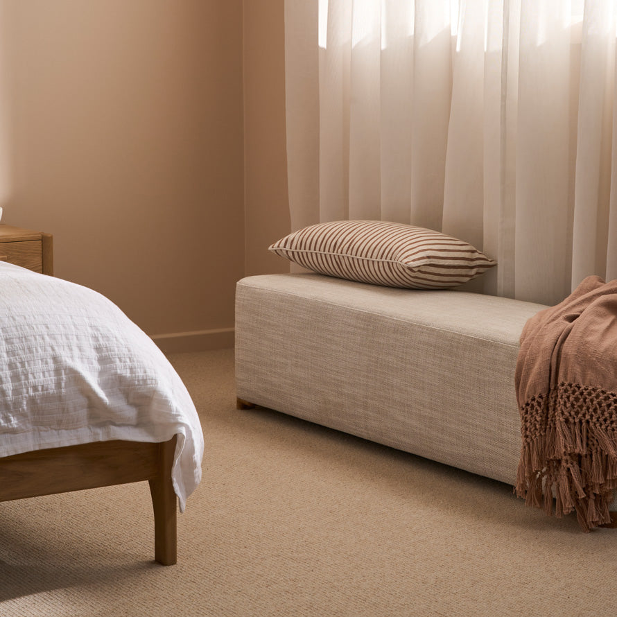 Millie Bed + Arlo Bench - Limestone (EOFY Offer)