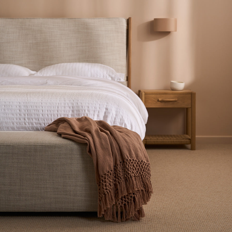 Millie Bed + Arlo Bench - Limestone (EOFY Offer)