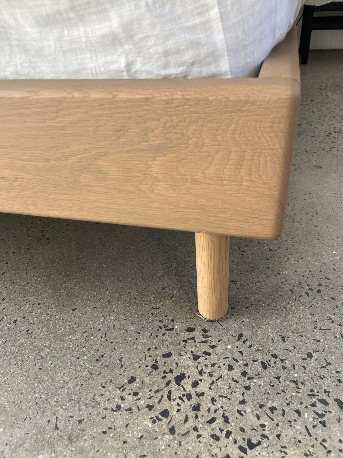 Leni Bed | Smoked Oak | Queen Size | READY TO GO!