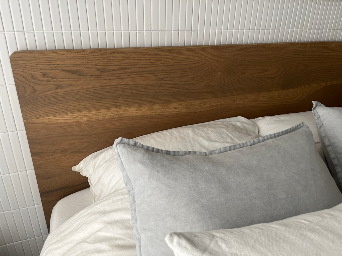 Leni Bed | Smoked Oak | Queen Size | READY TO GO!