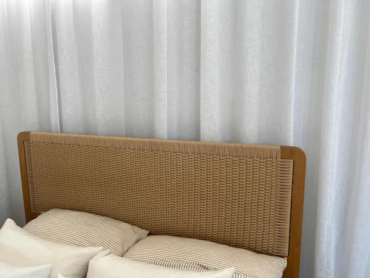 Lonis Bed | Danish Paper Cord | Queen Size | READY TO GO!